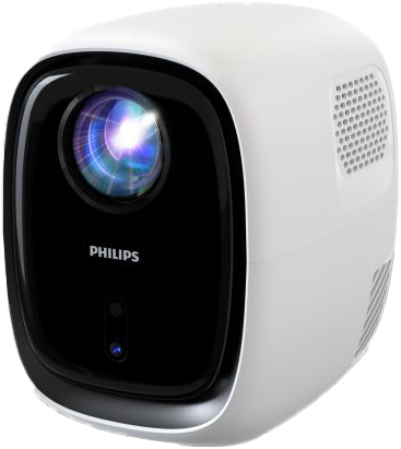 מקרן קולנוע ביתי עם חיווי LED דגם Philips NeoPix Smart 130 - עד 70 אינץ' ברזולוציית 720p - צבע לבן