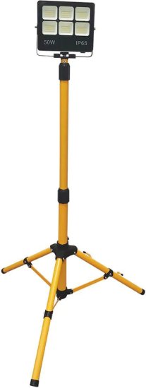 תאורת הצפה 50W QUEEN עם חצובה Semicom - גוון אור 6000K - צבע שחור