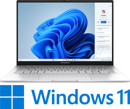 מחשב נייד כולל מסך מגע Asus Zenbook 14 UX3405MA-PZ261W – צבע Foggy Silver – עט Stylus ונרתיק כלולים בתוך האריזה כמתנה!