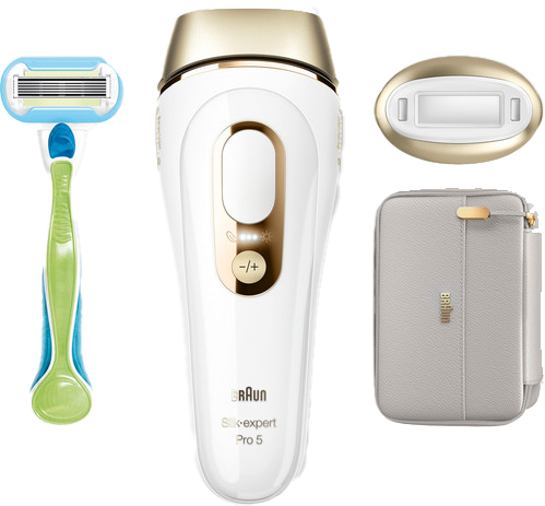 מסיר שיער Braun Silk Expert Pro 5 IPL Device Smart PL PL5152 - לבן / זהב