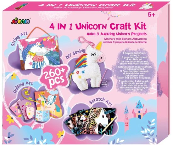 ערכת יצירה 4 ב-1 מבית Avenir - חדי קרן