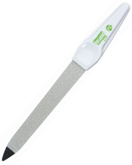 פצירה דו -צידית איכותית בציפוי ספיר 12.5 ס"מ מבית Niegeloh Solingen – בצבע לבן