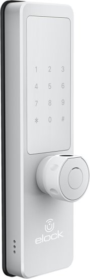 מנעול חכם לדלת הכניסה Wize Pro מבית Elock עם נעילת בריחים אוטומטית – צבע לבן