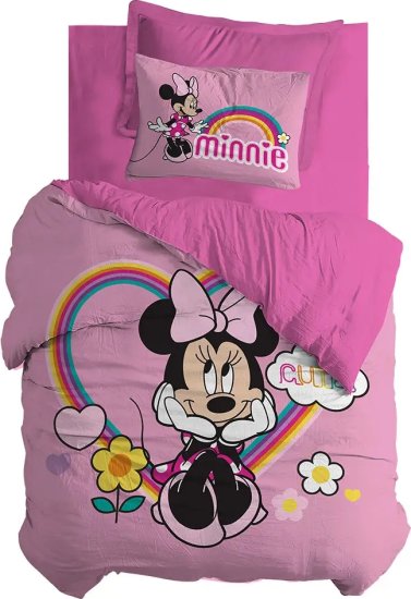סט מצעים מיקרופייבר 90×200 ס"מ דגם Cute Minnie Mouse מבית Homestyle