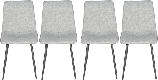 סט 4 כיסאות לפינת האוכל דגם Bergamo מבית Brand Direct – צבע אפור בהיר