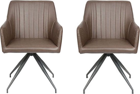 סט 2 כיסאות לפינת האוכל דגם Bellagio מבית Brand Direct – צבע חום