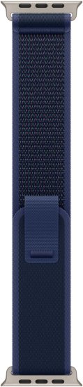 רצועת Trail Loop לשעון Apple Watch 49mm צבע Blue – Natural Titanium Finish – מידה S / M