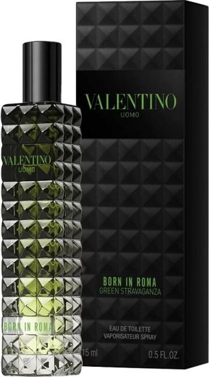 בושם מיניאטורי לגבר 15 מ''ל Valentino Uomo Born In Roma Green Stravaganza או דה טואלט E.D.T – תמונה 2