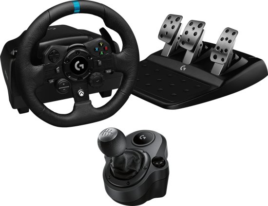 ערכת הגה מרוצים עם דוושות G923 SE Trueforce + ידית הילוכים Logitech Driving Force – לקונסולת Xbox Series X / S / One ולמחשב PC