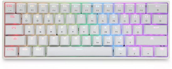 מציאון ועודפים – מקלדת גיימינג מכנית אלחוטית SKYLOONG GK-61S Bluetooth – צבע לבן