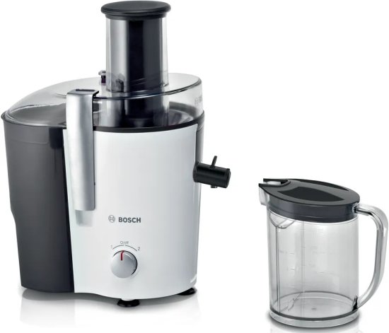 מסחטה צנטריפוגלית 700W לפירות וירקות קשים 1.25 ליטר Bosch VitaJuice 2 MES25A0 - צבע לבן / שחור - שנתיים אחריות יבואן רישמי BSH – תמונה 2