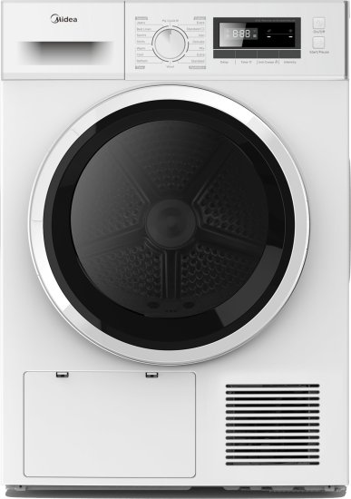 מייבש כביסה Heat Pump פתח חזית 8 ק"ג Midea MDG05H80/W-IL – צבע לבן
