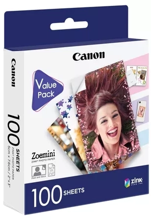100 דפי הדפסה למדפסות כיס Canon ZOEMINI ZP-2030-100 Zink – תמונה 2