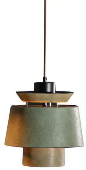 מנורת תליה הברגה E27 דגם CLODIN קוטר 25 ס''מ מבית Semicom - צבע ירוק – תמונה 2