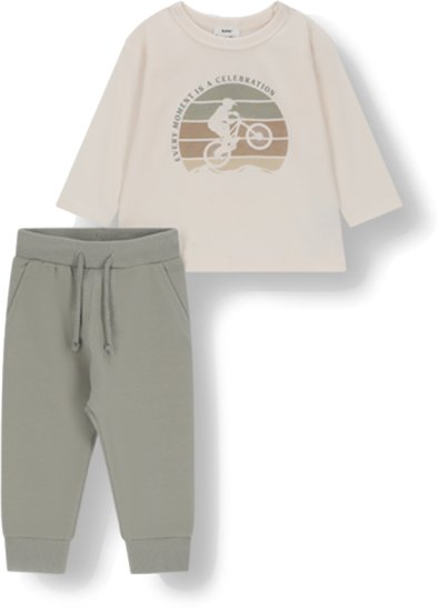 סט חולצה ומכנסיים לתינוקות 6-12 חודשים Minene – שמנת