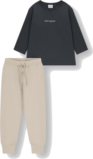 סט חולצה ומכנסיים 3-4 Minene – אפור פחם