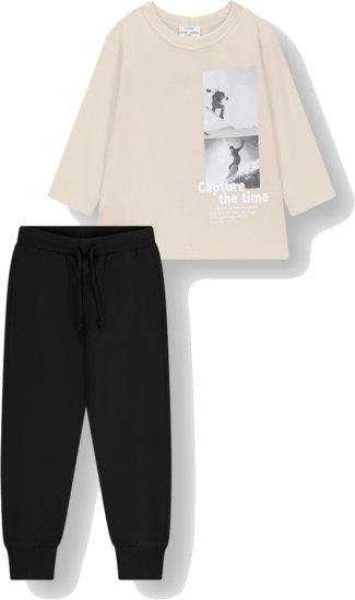 סט חולצה ומכנסיים 5-6 Minene – אבן