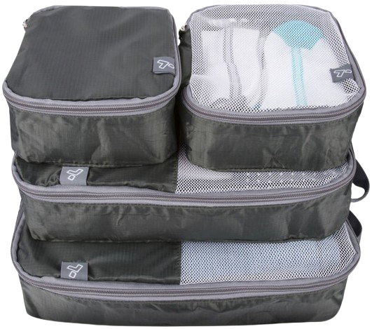 סט 4 ארגוניות לטיולים ולבית Travelon – צבע אפור פחם
