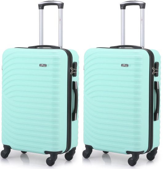 זוג טרולי עליה למטוס 20 אינץ' דגם Torrino מבית Swiss Voyager – צבע מנטה