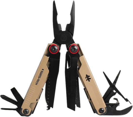 מולטיטול רב תכליתי עם 18 פונקציות SWISS+TECH AUS 8 – צבע שחור / מדברי