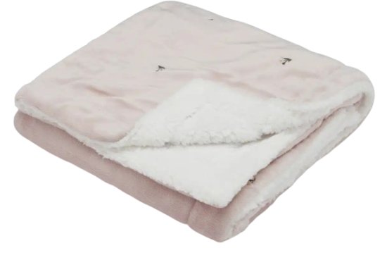 שמיכת פליס חורפית עם רקמה מידה S מבית Nino – חרצית