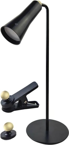 מנורת שולחן LED נטענת 4 ב-1 דגם PALERMO מבית EcoEuro – גוון אור יום 4000K – צבע גוף שחור