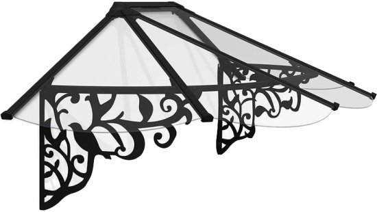 גגון 217X88 ס''מ דגם Lily מבית Palram - צבע שחור שקוף