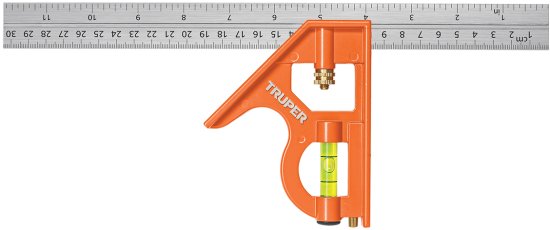 זווית נגרים מתכווננת עם פלס מובנה 300 מ''מ Truper