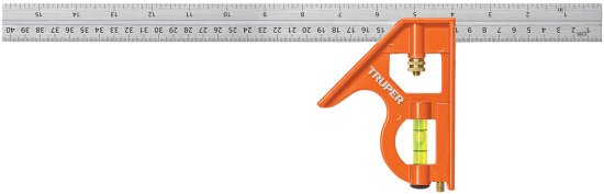 זווית נגרים מתכווננת עם פלס מובנה 410 מ''מ Truper