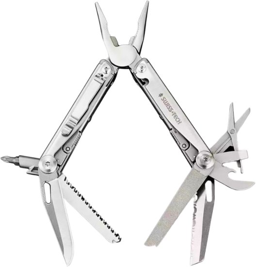 מולטיטול רב תכליתי עם 18 פונקציות SWISS+TECH 18 IN 1 - צבע כסוף