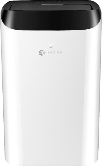 מזגן נייד דגם Ambassador AHY-PAC 14 9000BTU - צבע לבן ושחור