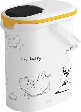 מיכל לאחסון מזון יבש לחיות מחמד 4 ק''ג (דיספנסר) - כלב תוצרת כתר