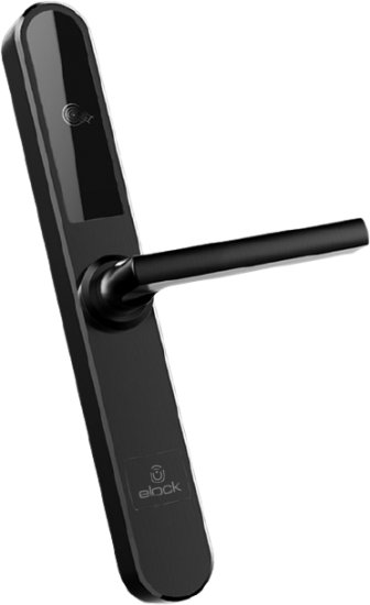 מציאון ועודפים - מנעול חכם לדלת אלומיניום עם טביעת אצבע הנשלט באמצעות אפליקציה מכל מקום בעולם Elock Spark  - צבע שחור