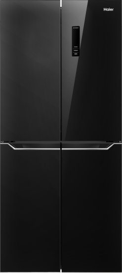 מקרר 4 דלתות מקפיא תחתון 421 ליטר אינוורטר Haier HRF-4494FBR - זכוכית שחורה - אחריות יבואן רשמי ניופאן