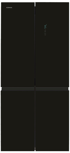 מקרר 4 דלתות מקפיא תחתון 426 ליטר Konka KRF-468WB No-Frost - זכוכית שחורה