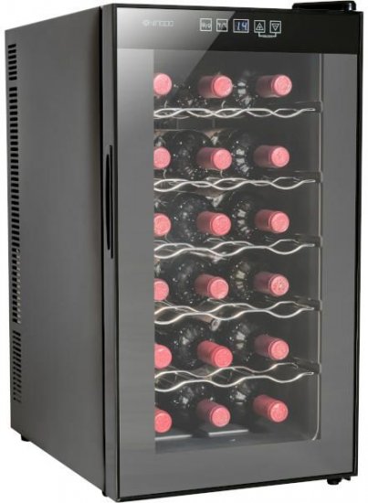 מקרר יין טרמו-אלקטרי עד 18 בקבוקים Vinopo - צבע שחור