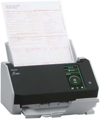 סורק איכותי עם מסך מגע FI8040 PA03836-B001 מבית RICOH - צבע שחור