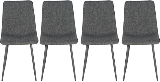 סט 4 כיסאות לפינת האוכל דגם Bergamo מבית Brand Direct - צבע אפור כהה