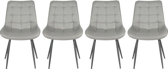 סט 4 כיסאות לפינת האוכל דגם Livorno מבית Brand Direct - צבע אפור