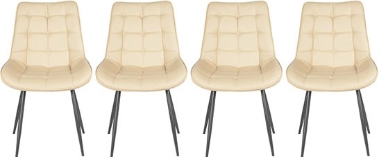 סט 4 כיסאות לפינת האוכל דגם Livorno מבית Brand Direct - צבע בז'