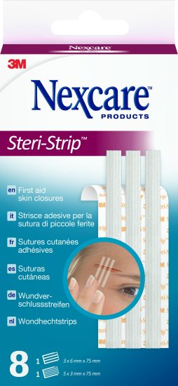 סט 8 פלסטרים Steri Strip מבית Nexcare