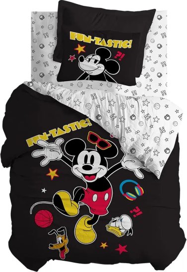 סט מצעים מיקרופייבר 120x200 ס''מ דגם Fantastic Mickey מבית Homestyle