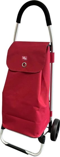 עגלת שוק מתקפלת 40 ליטר סדרת Shop And Roll מבית Food Appeal - צבע אדום