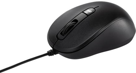 עכבר חוטי שקט Asus MU101C Blue Ray - צבע שחור