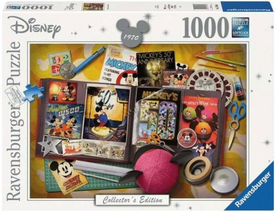 פאזל 1000 חלקים מבית Ravensburger - דיסני מהדורת אספנות 1970