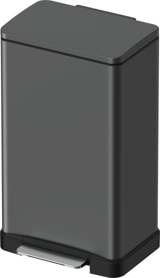 פח אשפה מלבני 50 ליטר למטבח Java - צבע אפור