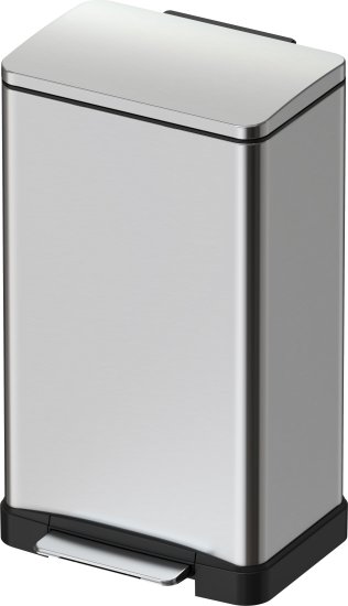 פח אשפה מלבני 50 ליטר למטבח Java - צבע כסוף