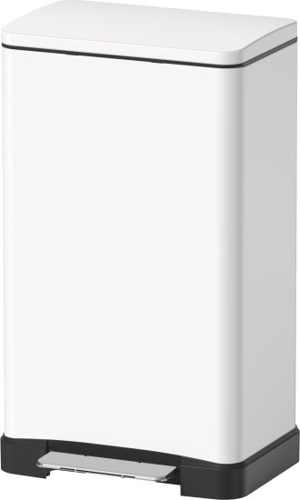 פח אשפה מלבני 50 ליטר למטבח Java - צבע לבן