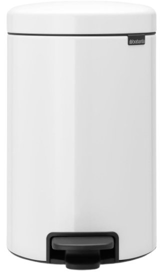 פח אשפה פתיחת דוושה 12 ליטר Brabantia NewIcon - צבע לבן