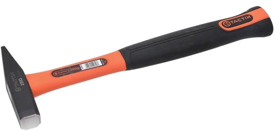 פטיש מכונאים 200 גרם ידית פיברגלס Tactix 220103